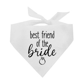 Best Friend of Bride Wedding Dog Bandana (White Os 657)