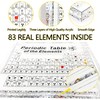 Periodic Table with Real Elements Inside, Amber Lighted Stand Acrylic