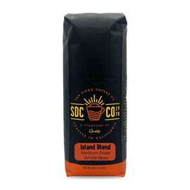 San Diego Coffee Island Blend, Medium Roast, Whole Bean Coffee, 16-Ounce Bag Café en grano tostado