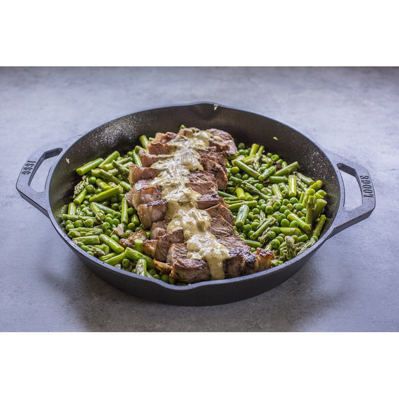 Lodge 12 Inch Pre-Seasoned Cast Iron Skillet - Dual Assist