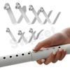 Swpeet 21Pcs 7Sizes Stainless Steel V-Shaped Push Button Spring Clips