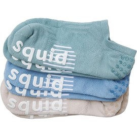 squid socks Grip Socks | Anti Slip Comfortable No Show Socks for Fitness, Travel & More | Adults Small, Seaside