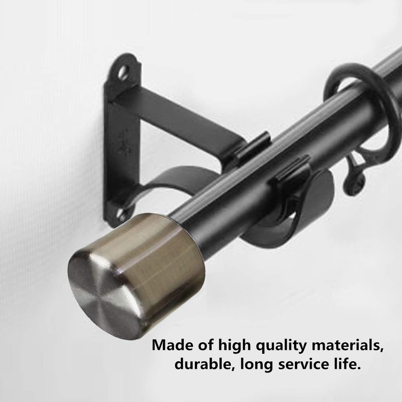 2 Pcs Curtain Rod Covers Ends Metal Curtain Finials Ends