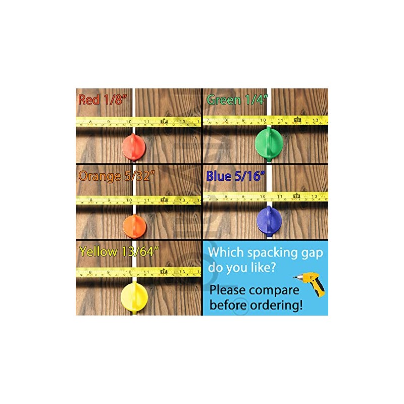 Myard Red 20 Packs 1/8 Inch Deck Spacer with Bright