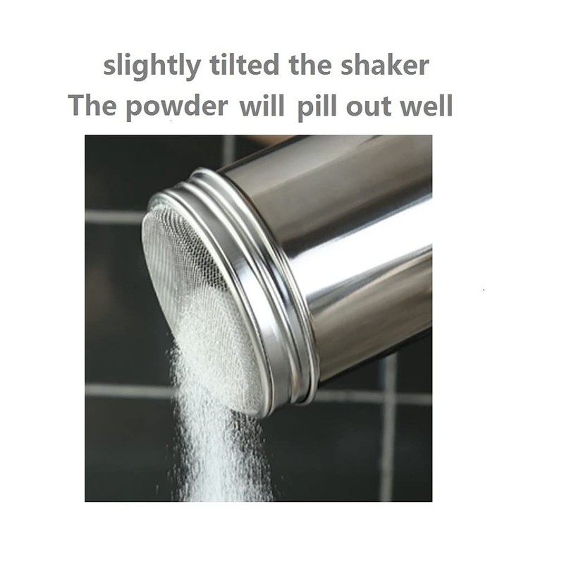 1 Pack Shaker Sifter Dispenser Duster Container Stainless Steel For