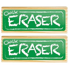Imagination Generation Chalk and Dry Erase Board Black Felt Eraser|Dustless, Noiseless| for Classroom or Home| Pack of 2