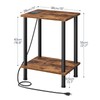 HOOBRO Side Table with Charging Station, Set of 2 End