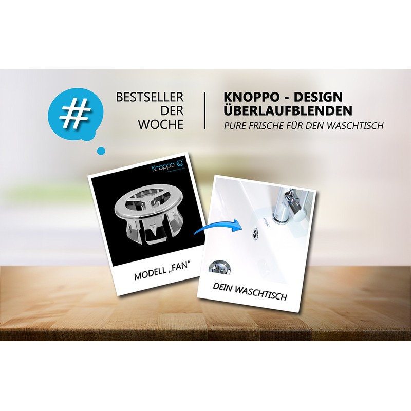 KNOPPO® Bathroom Sink Overflow Cover - Fan (6 Different Design