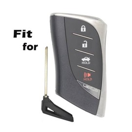 XUHANG - Funda protectora de silicona para llave de entrada sin llave para Lexus ES200 ES260 ES300h NX260 NX350H UX200 UX260h LS500h LS350 LS500 IS350 (negro azul)