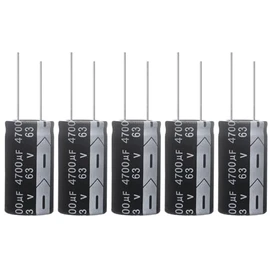 ALLECIN 4700uF 63V 22x40mm Electrolytic Capacitor 4700 UF MFD 63 Volt 0.87x1.57in Aluminum Capacitors (Pack of 5)