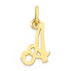 Solid Gold Initial Charm Available in A-Z, Tiny Cute Letter