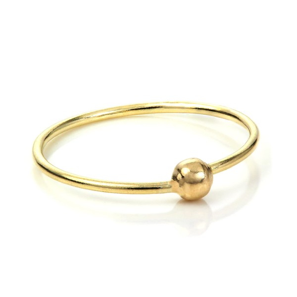 jewellerybox 9ct Yellow Gold BCR Hoop Nose Ring - 8mm