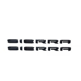 Unbranded 2PC BLACK SMALL SIERRA REPLACEMENT FOR GMC SIERRA DOOR DECAL EMBLEM 2018 19-2022