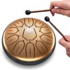 LEKATO 11 Notes 6 Inch D Major Handpan Tongue Drum,