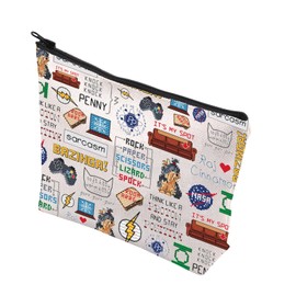 Big Bang Theory Cosmetic Bag for Show Fans Leonard and Sheldon Fans Inspired Gift (BAZINGA bag CA)