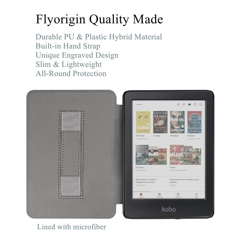 Flyorigin Case for Kobo Clara Colour/BW / 2E Smart Cover