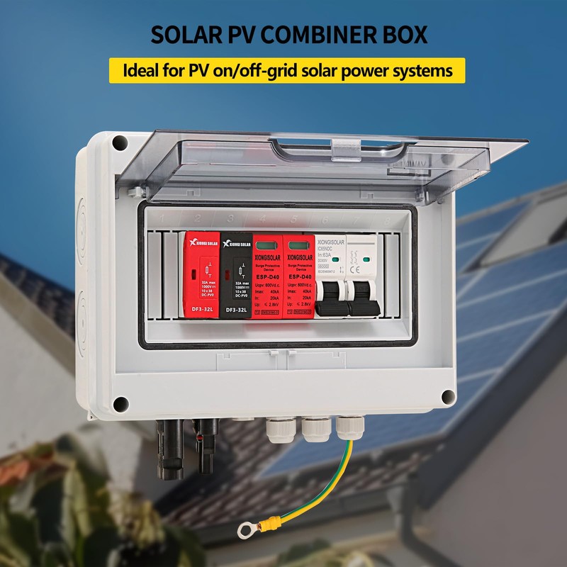 VOU 600V Solar DC PV Combiner Box for Solar Panel,1