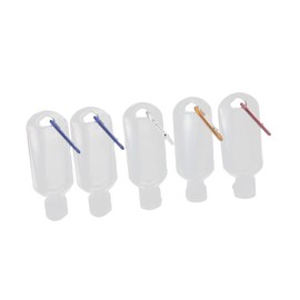 Vaguelly 50ml Refillable Travel Bottles with Hook 6pcs Hand Press Containers for Travel Random Color