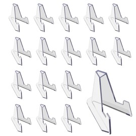 30 Pieces Mini Clear Easel Stands, Clear Mini Coin Display Easel Holder, Clear Coin Display Stand Holder, Coin Easel Stands for Displaying Coin, Medal, Card (transparent)