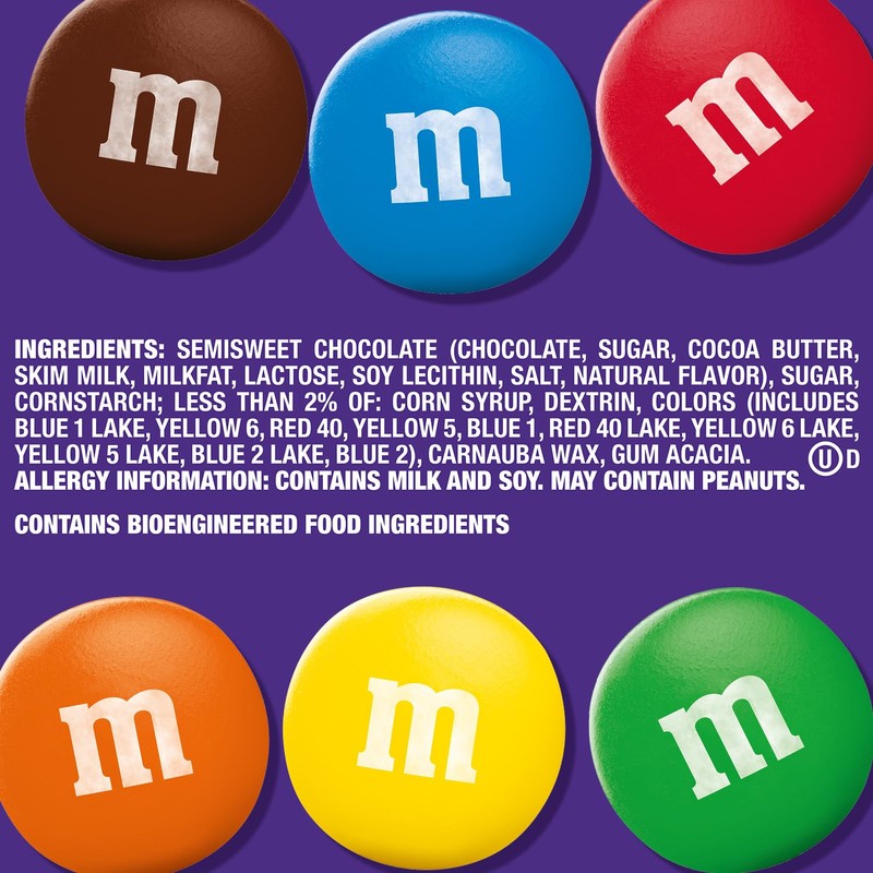 M&M'S Dark Chocolate Candy, Sharing Size, 9.4 oz Resealable Candy