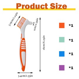 Zveniy ﻿4 PCS Turtle Shell Cleaning Brush Mini Double-Sided Tortoise Accessories Aquarium Cleaning Tools for Animal Shell Health Removes Mud Dirt Debris