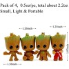 Unbranded 4-Pack Baby Groot Keychain Groot Key Ring