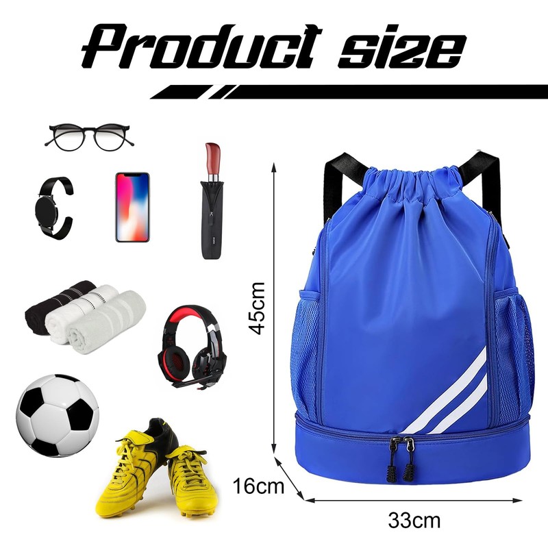 Fashion Sports Backpacks, Large Capacity Drawstring Gym Bag, Waterproof Backpack