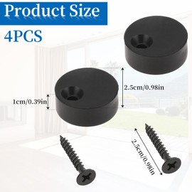 4 PCS Anti-Jump Disk Block Sliding Barn Door Hardware Anti Jump Parts Adjustable Sliding Barn Door Stopper Anti Jump Pads Set for Barn Door Track The Top Track (Black)