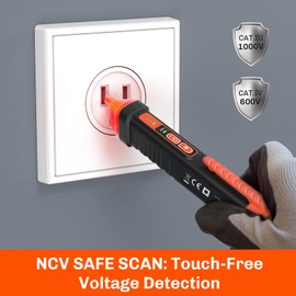 YOWEXA Non Contact Voltage Tester Pen, AC 12/48-1000V Live Wire Detector