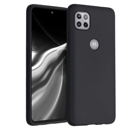 kwmobile Funda para Motorola One 5G Ace Carcasa - Ultrafina de TPU y Silicona con Bordes elevados anticaídas - Negro Mate