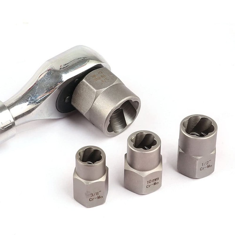 3/8” Drive Impact Bolt Nut Extractor Set, 13 Pcs Lug