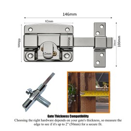50mm Garage Door Lock Long Throw with 2 Keys