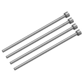 uxcell Straight Ejector Pins, 3mm(0.12") Dia. 65Mn Steel Round Tip Punch 100mm(3.94") Long for Mechanical Maintenance 4Pcs