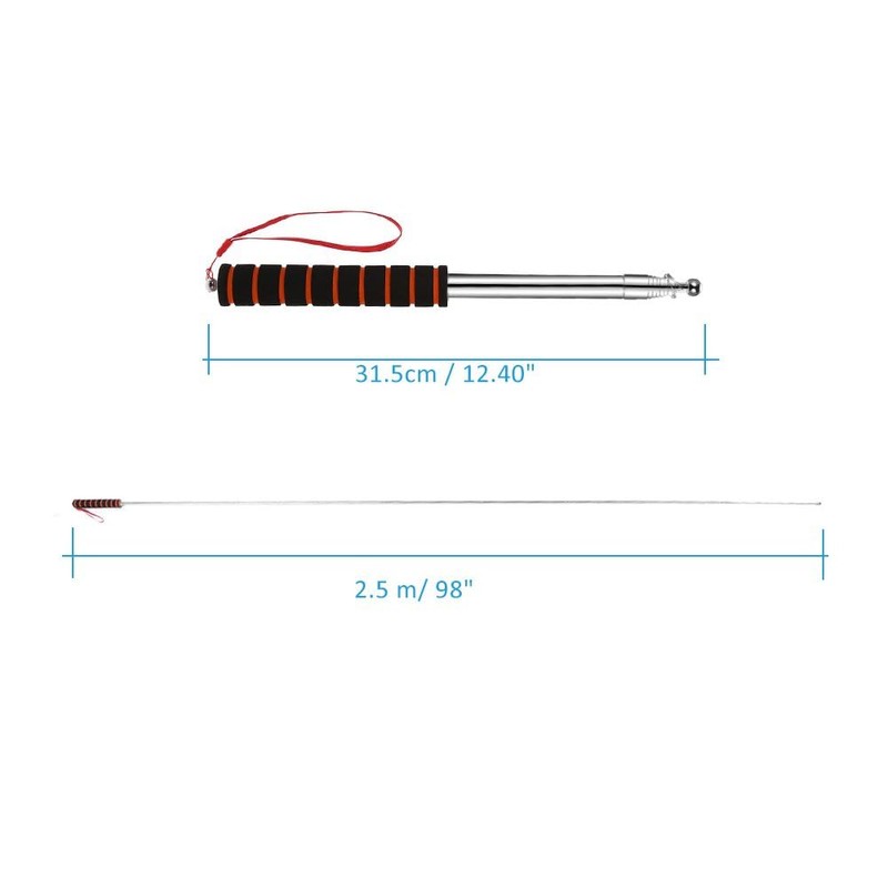 PXLAATY Telescopic Flag Pole, 9.5 ft (2.5 m), Outdoor Flag