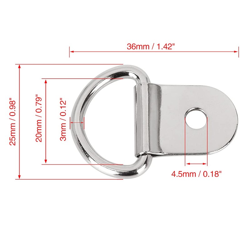 X AUTOHAUX Tie-Down Rings Trailer Anchors D-Ring Fixed Anchor for