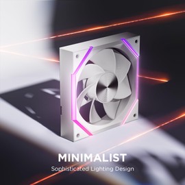 Asiahorse Nyota 120mm Case Fan with Efficient Cooling, ARGB Fan Lighting, 800-1800RPM Speed Control, and Whisper-Quiet Operation Under 29 dB, Unique Design for PC