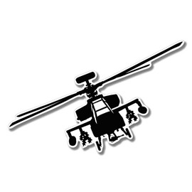 Military Helicopter Vinyl Sticker - Car Phone Helmet - Select Size