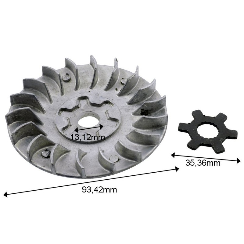 2EXTREME Pulley + Star Minarelli 13mm Crankshaft Stump YAMAHA Aerox
