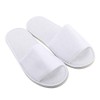 10x Pairs White Towelling Hotel Slippers Open Toe Disposable Party