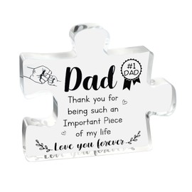 1PCS Puzzle Shaped Acrylic Plaques Daddy Birthday Gifts, Dad Gift from Daughter Son, Fathers Day Presents