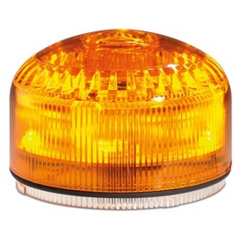 Federal Signal SLM500A Streamline Modular Low Profile Combination LED/Sounder, Amber, Required Base Sold Separately, Polycarbonate
