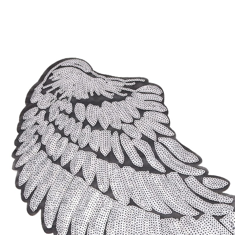 Tiardey Large Angel Wings Sequin Patches Iron on Sew on