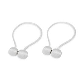 tex family Magnetic Curtain Stopper Smart © Tieback Buckle for Curtains Pack of 2 - White