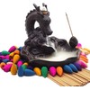 Dragon Incense Waterfall Burner Ceramic Smoke Backflow Incense Holder Include