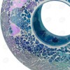 Red Carpet Studios Round, 9-Inch, Donut-Shaped Glass Bird Feeder, Blue