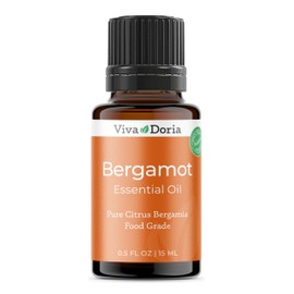 Viva Doria Bergamot Essential Oil, 100% Pure, Natural, Italian Bergamot Essential Oil, Undiluted, for Aromatherapy | Food Grade, 15 mL (0.5 Fluid Ounce)