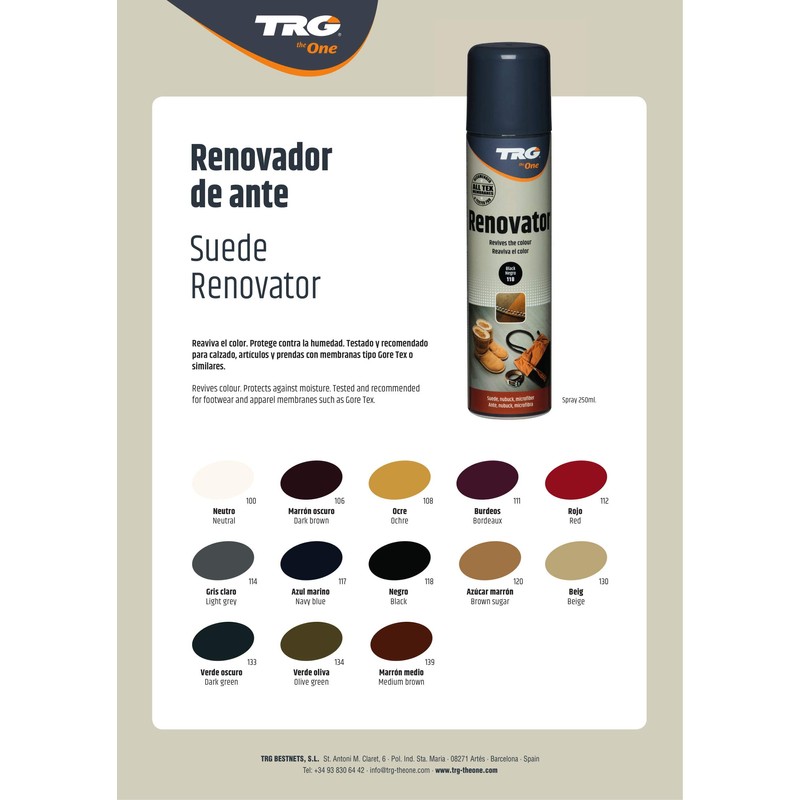 TRG the One Color Restore Spray For Suede Nubuck Microfiber