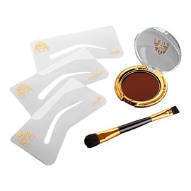 Ikos Eyebrow Liner Set Blonde to Rothaarig – 3 Stencils + Eyebrow Powder + Brush)