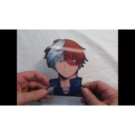 New Anime Large Lenticular Motion Flip Sticker My Hero Academia Todoroki STB