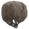 Atano Mens Adjustable Herringbone Flat Cap Brown Mix